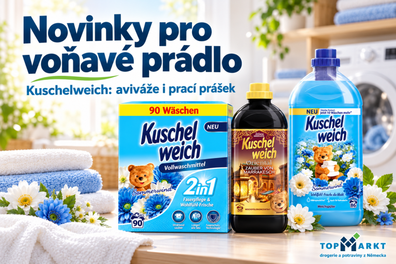 Aviváže Kuschelweich Oriental a Sommerwind a prací prášek Sommerwind z nabídky Topmarktu